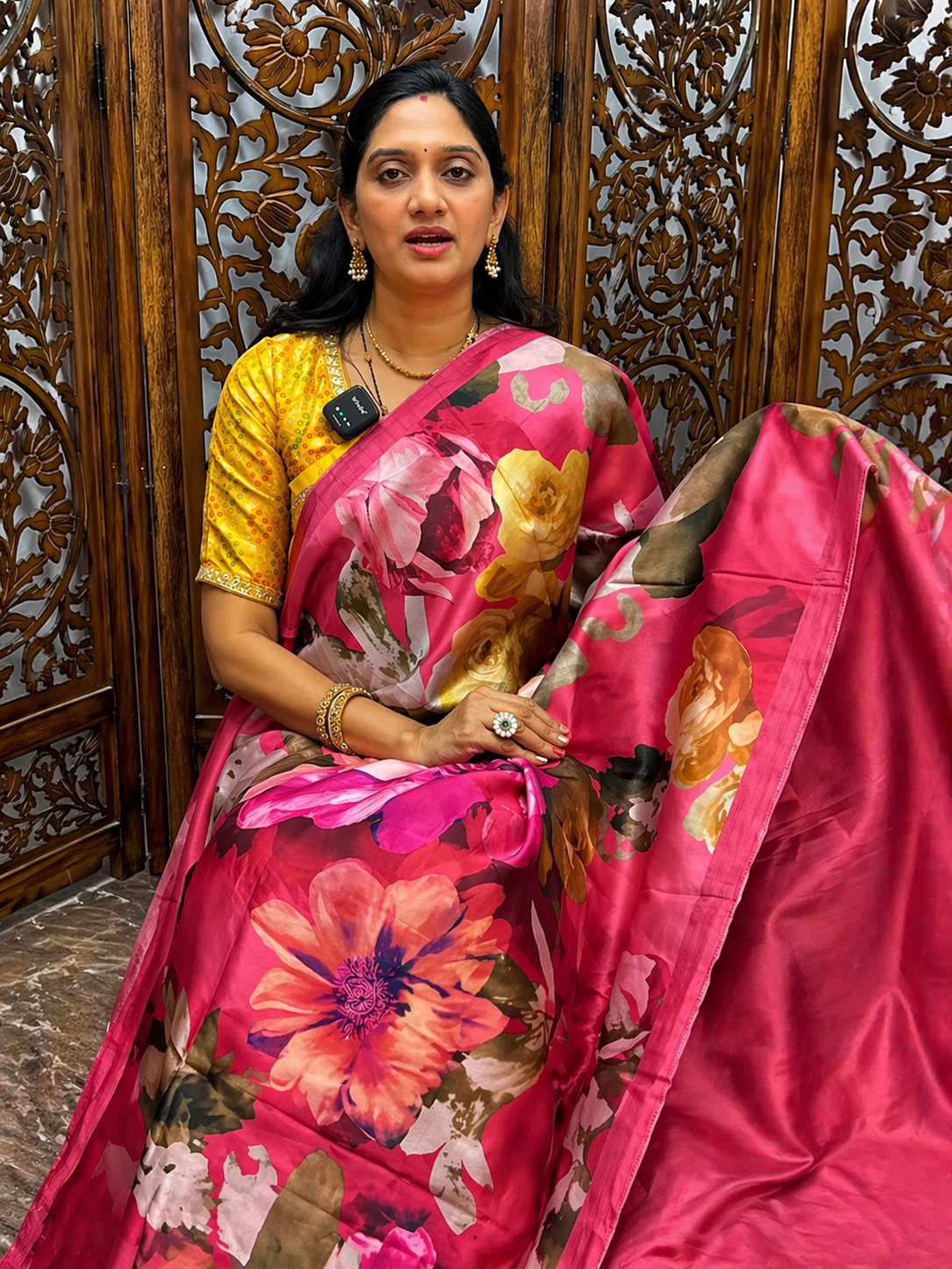 Butter crepe silk saree
