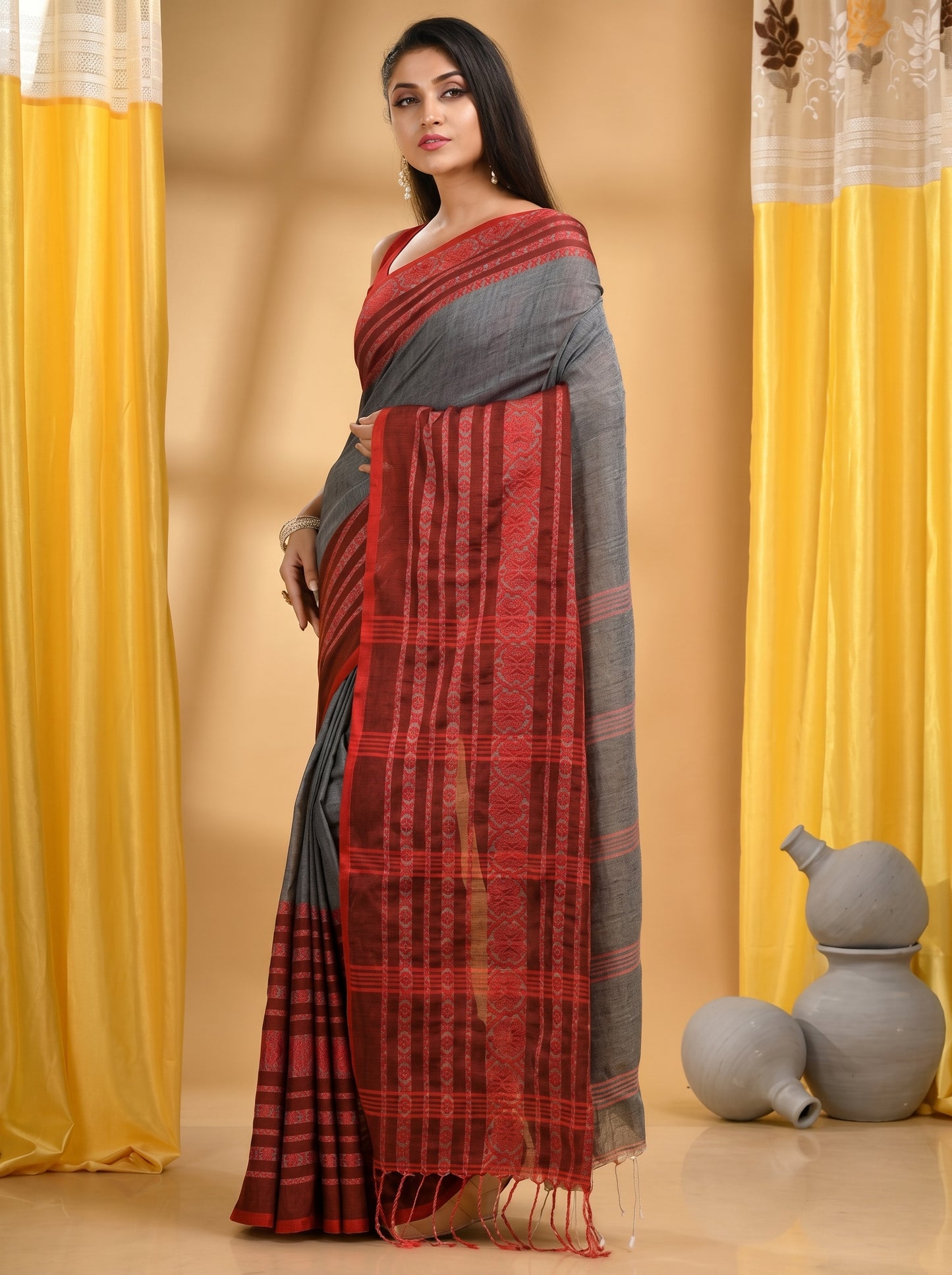 Solid Pure Cotton Sarees