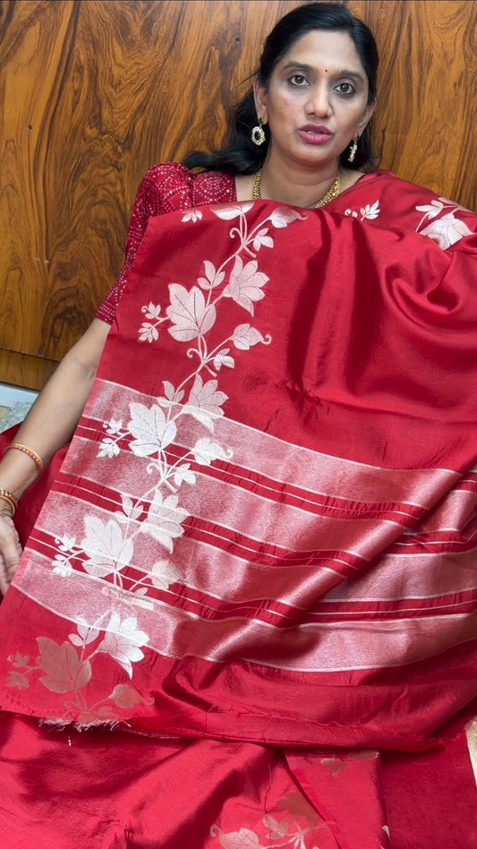 Mango Tusser saree