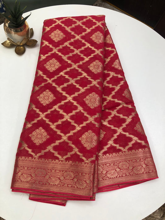 Zaree Chiffon saree