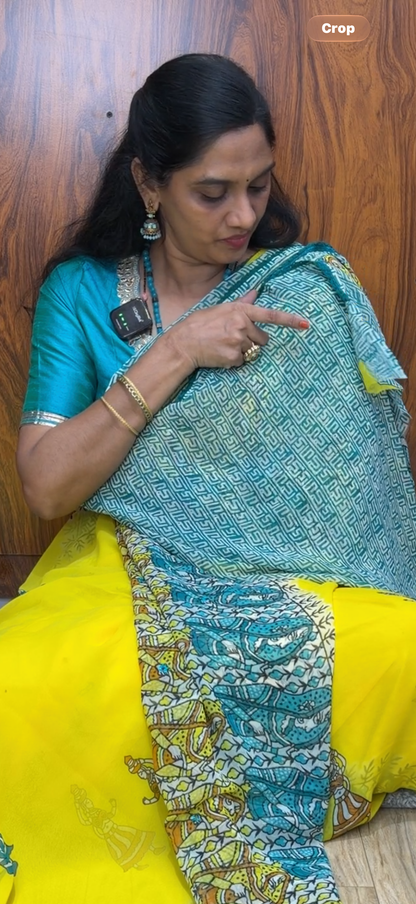 Georgette Yellow Saree
