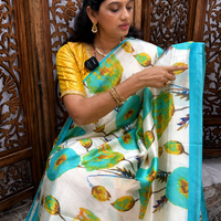 Butter crepe silk saree