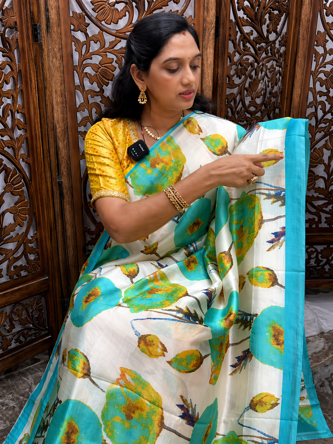 Butter crepe silk saree