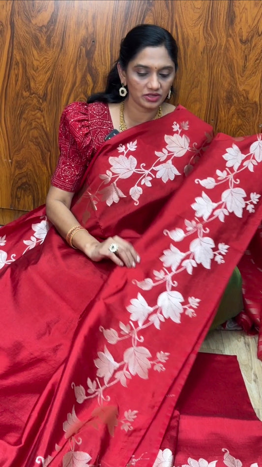 Mango Tusser saree