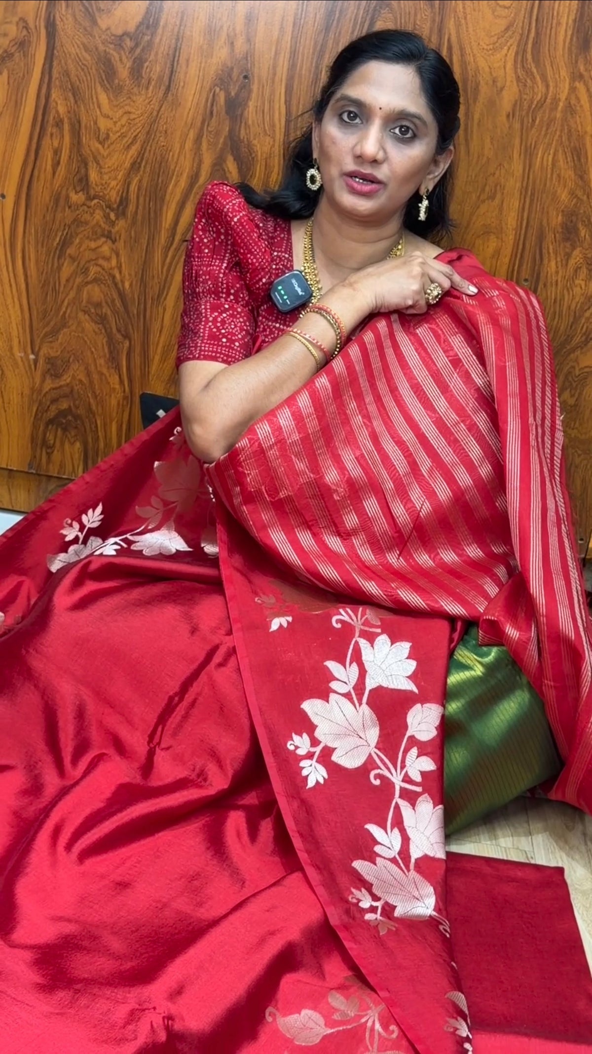 Mango Tusser saree
