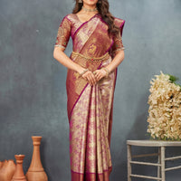Elegant orange color saree