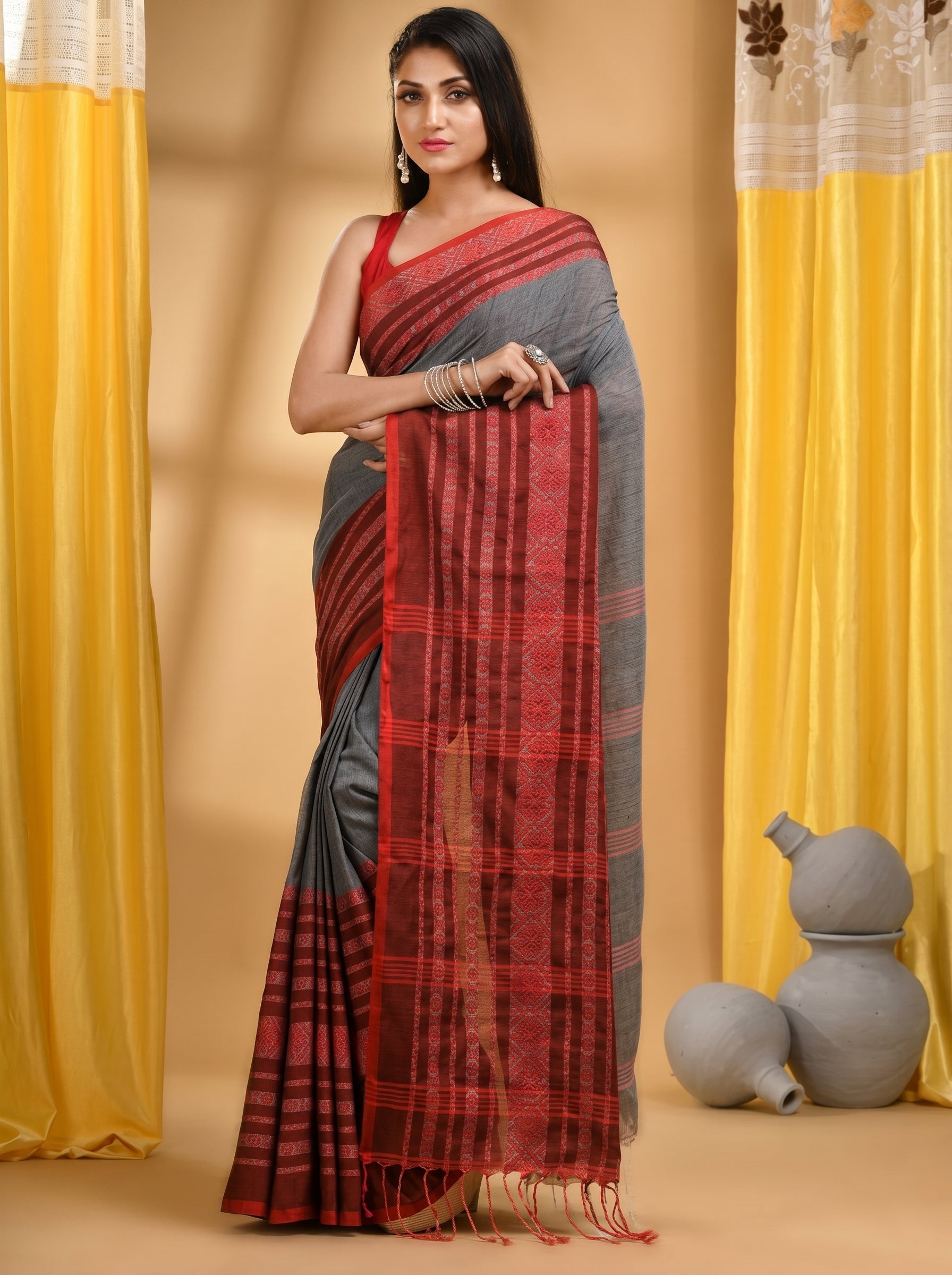 Solid Pure Cotton Sarees