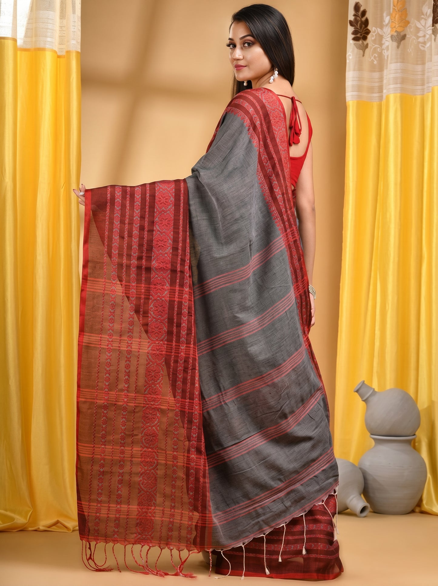 Solid Pure Cotton Sarees